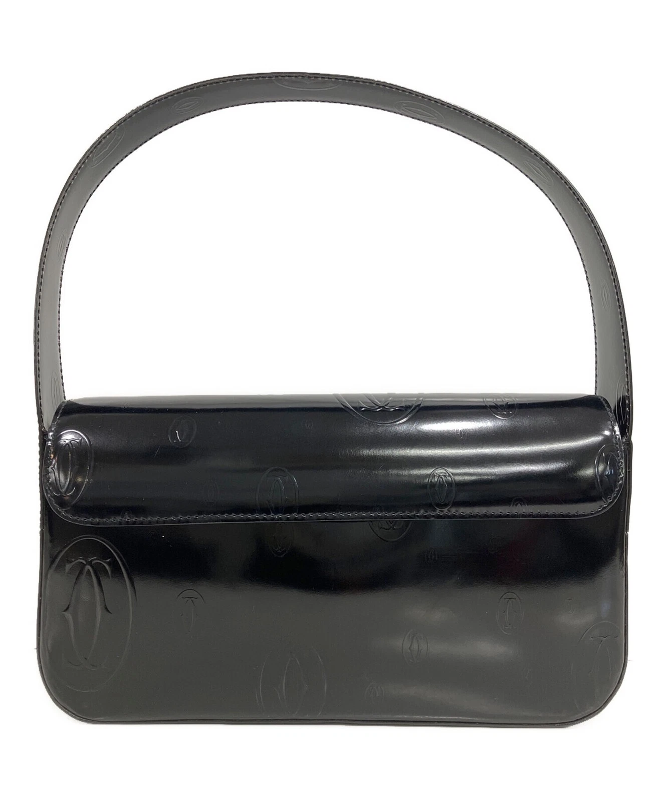 Cartier — Cartier Black Enamel Handbag Patent Leather #TFB5960