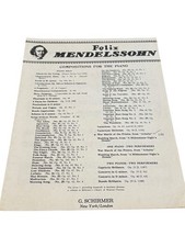 VTG Felix Mendelssohn War March of the Priests Piano Sheet Music Schirmer