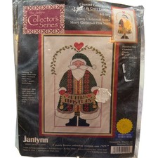 Janlynn Merry Christmas Santa Counted Cross Stitch Kit 41-101 New VTG 9x13