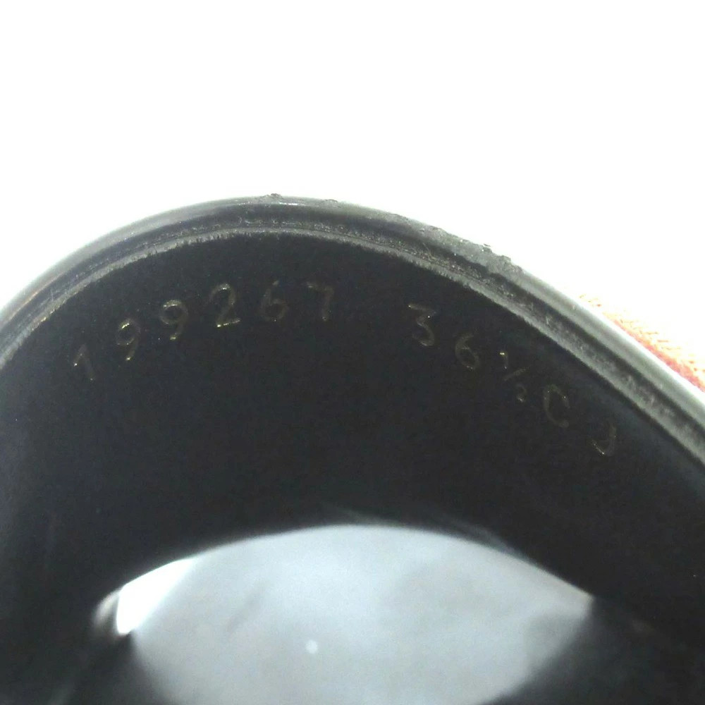 GUCCI Patent Leather High Heel Lace Up Mule Sandals Size 36.5C Approx. 23.5cm Bl thumbnail 13