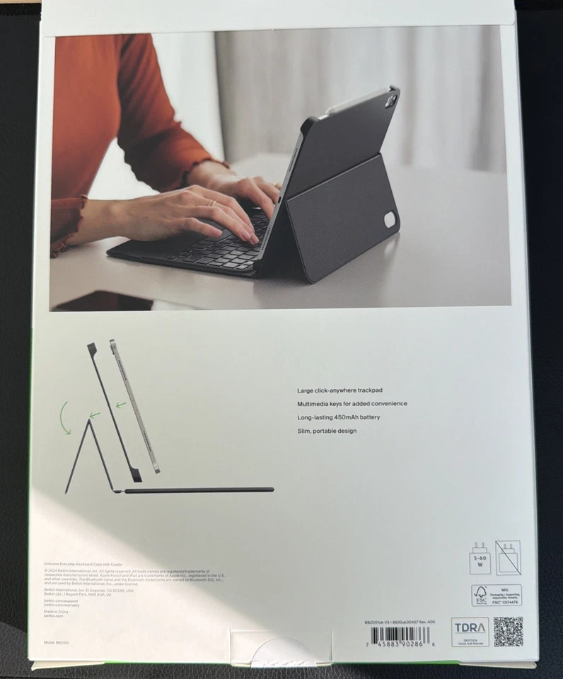 BNIB - Belkin Connect Keyboard Case + Cradle for iPad 10.9’ (10th gen) - Sealed - Image 2 of 4