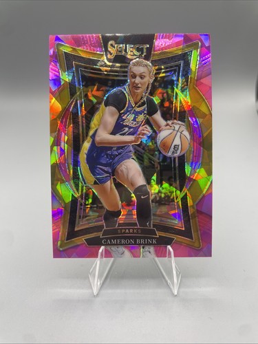 2025 Panini WNBA Select Cameron Brink Pink Cracked Ice Concourse Prizm RC #9