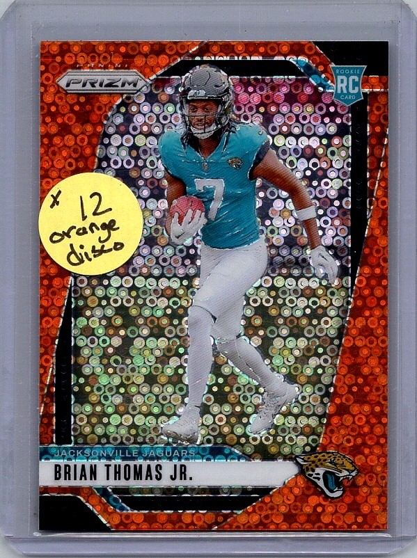 2024 Panini Prizm #314 Brian Thomas Jr. Orange Disco Prizm