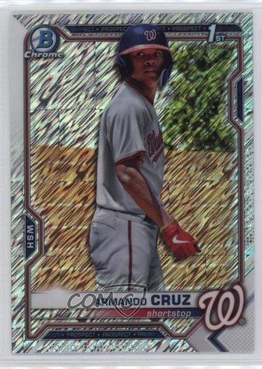 2021 Bowman Chrome Prospects Shimmer Refractor Armando Cruz #BCP-247 fm0
