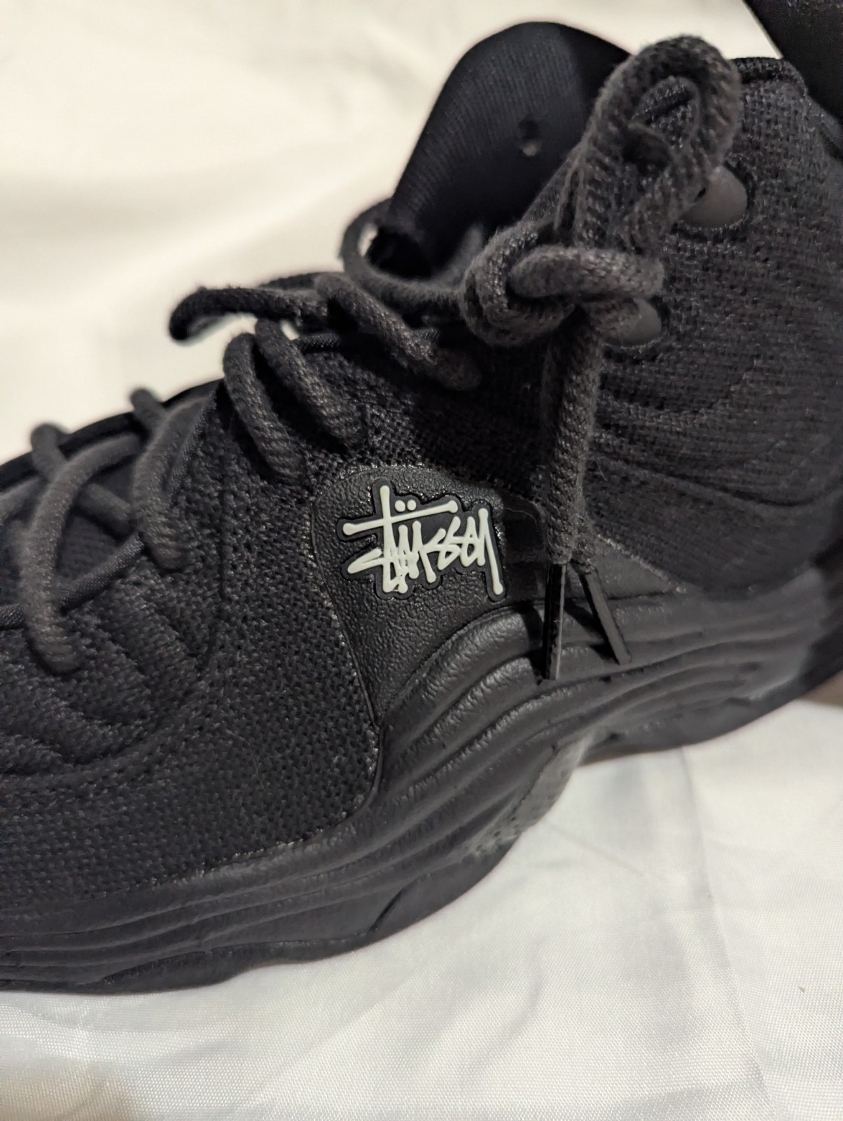 Nike Air Penny 2 Stussy Triple Black Mens Size 7.5 Casual Sneakers Shoes NEW ☑️ thumbnail 6