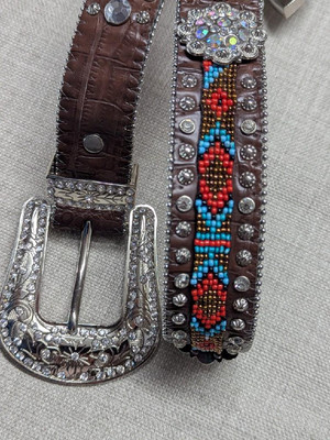 Y2K beaded belt Wooden Bead Belt - Macrame, Hippie Boho Festiwal Style, 90s  main image 4