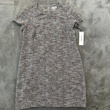 NWT Calvin Klein Tweed Short Sleeve Sheath Dress Women's 14 Career Modest