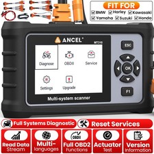 Motorcycle Scanner Obd2 Diagnostic Tool Full System Fault Code Reader Oil Reset