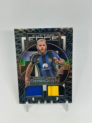 2023-24 Panini Obsidian, Federico Dimarco, Cutting Edge Dual Patch /10, Milano