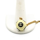 Vintage Chanel 2002 CC Black Ivory Ball Pendant 19in Necklace With Box #M1542-2 — photo 5