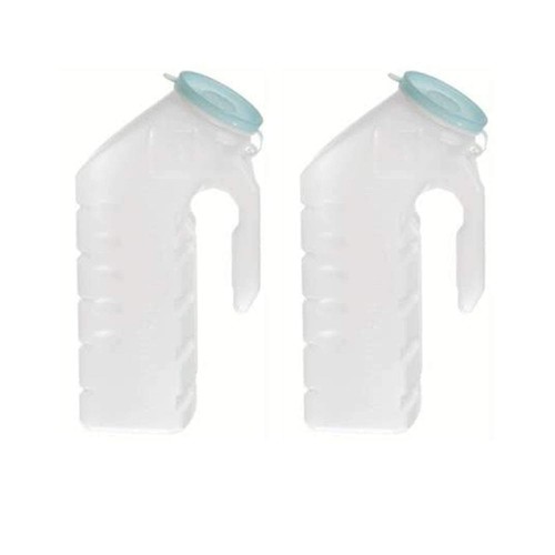 Global Deluxe Male Urinal Incontinence Pee Bottle 32oz./1000ml with Cover (Gl