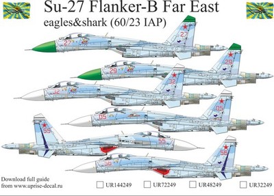 1:48 Decal Su-27 Flanker-B - Far East - Eagles & Sharks (60/23 I UpRise UR48249