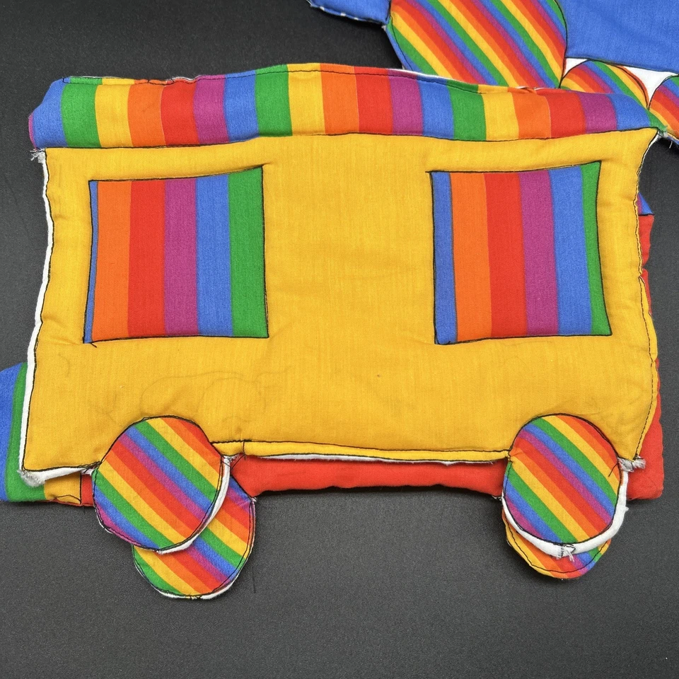 Винтажный настенный декор для детской комнаты ручной работы 1980-е основные цвета смелый набор для поезда - Изображение 4 из 4