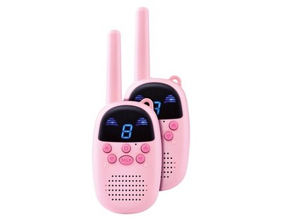 Lupilu  Kinder Walkie-Talkie Set Funkgerät rosa Reichweite 1,5-8 km HG09608A