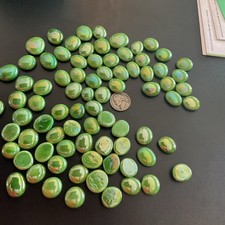 1LB Flat Glass Marbles, Green Decorative Marbles for Vases Aquarium