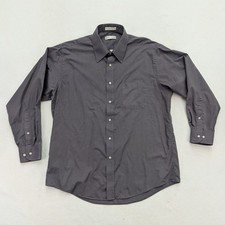 Pierre Cardin Men's Dress Shirt Size 16.5 x 32/33 Gray Long Sleeve FLAW