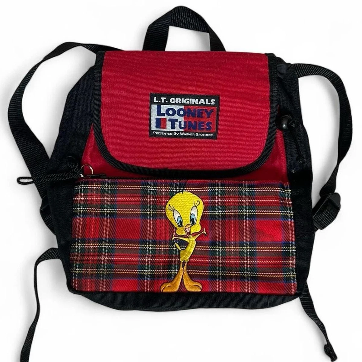 Warner Bros. Looney Tunes Black and Red Bag Vintage Looney Tunes Duffle Bag - Limited – BlackMilk Clothing main image 3