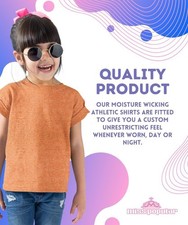 MISS POPULAR Girls 4 Pack Short Sleeve Quick Dry-Fit Moisture Wicking Active Ath