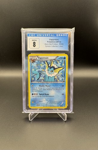 CGC 8 Vaporeon BW89 Black Star Promos Sylveon Collection) Holo Pokemon Card