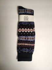 b studio -women's socks - black - Cashmere blend - Made in USA **F7**
