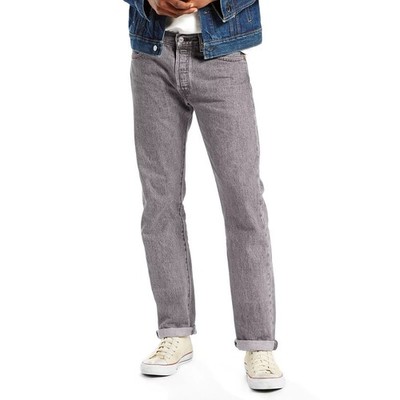 Levi's  501  Original Men Fit Stretch Jeans Light Grey SZ 34X29