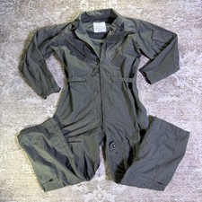 Vintage US Military CWU-27/P Flight Suit Coveralls Nomex Sage Green 42S 1986