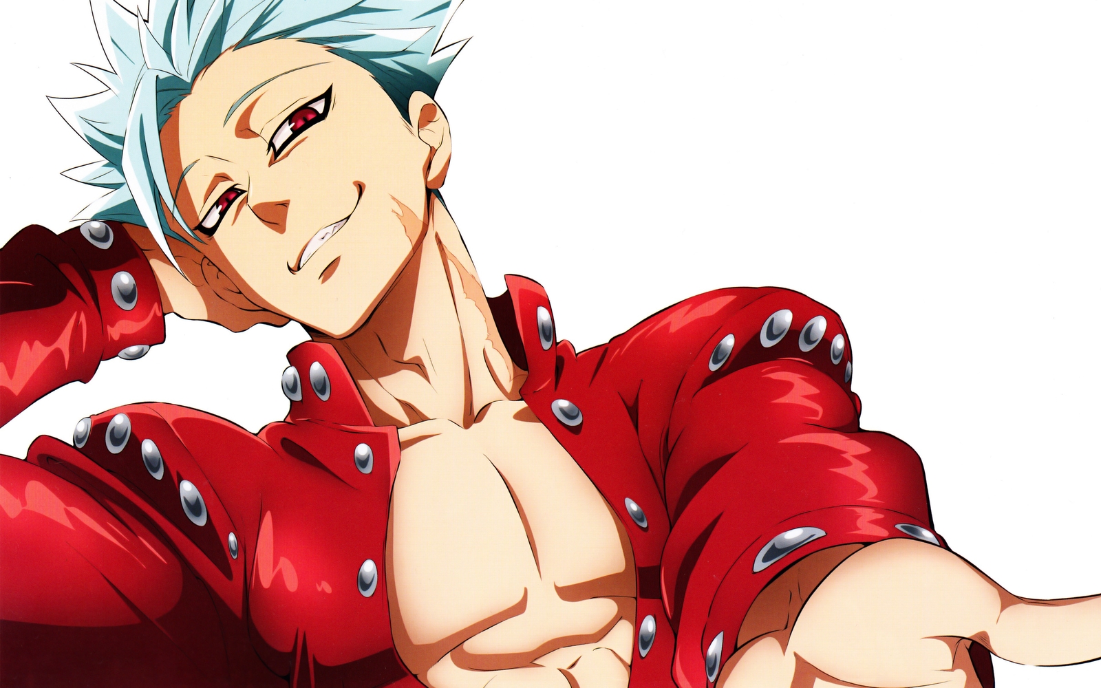Anime nanatsu no taizai ban boys red eyes cyan hair Playmat Gaming Mat Desk
