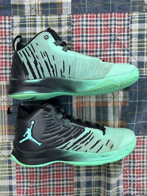 2016 NIKE Jordan Super Fly 5 Shoes Green Black Men's Size 8 Sea