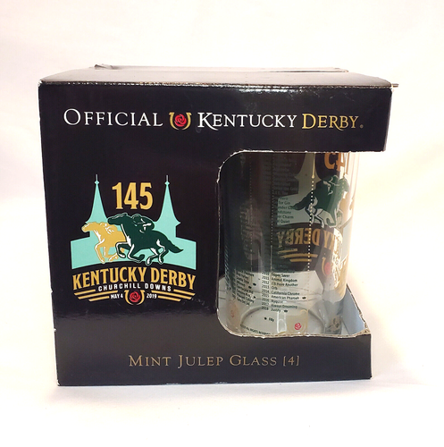 Kentucky Derby Mint Julep Glasses Sealed 4-Pack Churchill Downs 145 KY Derby - Picture 6 of 6