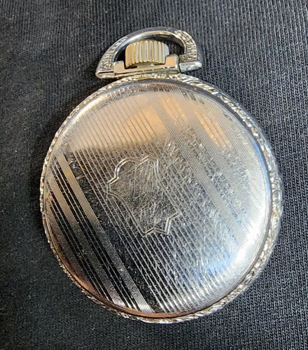 ANTIQUE WALTHAM RAILROAD POCKET WATCH Vintage Silver Probably 40's Roman Numeral - Picture 5 of 5