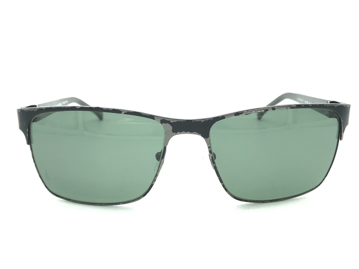 Ermenegildo Zegna SZ3118 0531 Black Square Sunglasses Green