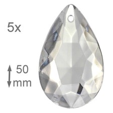 5x Antico Cristallo " Pavone " H 50mm ~ Lampada a Candelabro