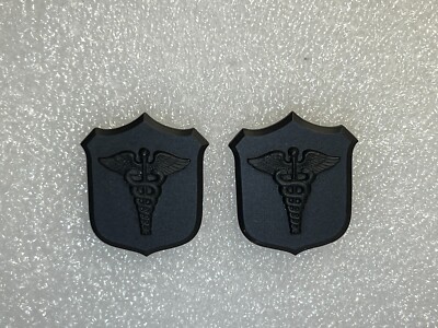 US NAVY ISSUE CORPSMAN SUBUED BADGE MEASURES 1 INCH W/HALLMARK (1 PAIR)