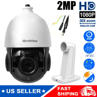 4.5'' 30X Zoom 4 in1 AHD/TVI/CVI/CVBS 1080P 2MP PTZ Speed Dome IR IP Camera US