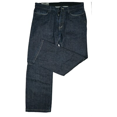 MEXX Herren Jeans Hose Button Regular fit Low W Loose Leg 52 W36 L32 dunkel blau