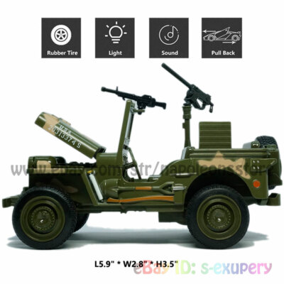 Miniature CIJ Jeep Hotchkiss Willys - Armée Américaine, Tôle 1/24, Original