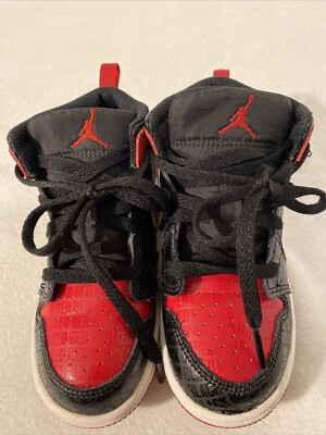 Nike Air Jordan Mid Shoes Black Red Bred DM9649-001