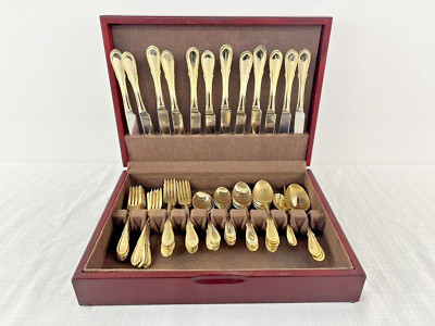 Farberware Breeze Gold Plated Flatware 65PCs Set