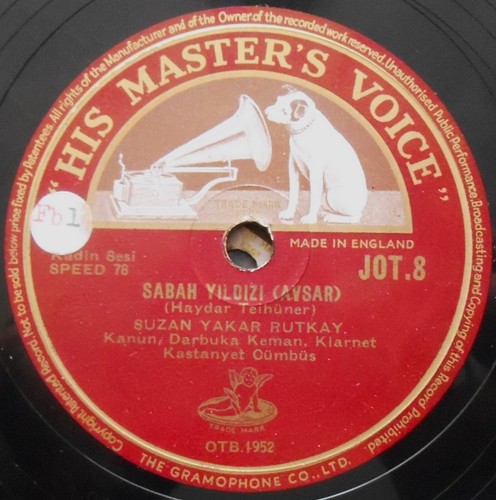40s Turkish Female singer 78 SUZAN YAKAR RUTKAY Sabah YıldızI * HEAR* - Picture 2 of 3