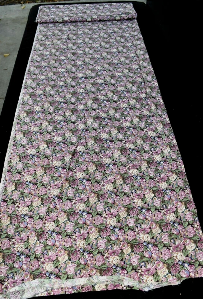 Tela floral verde lavanda Ozark Calico de Fabri-Quilt 44" de ancho 4 yardas nueva Foto 2 de 4