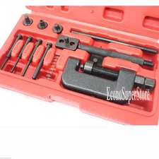 13pc Chain Breaker Riveting Tool Kit Cutting OHV Cam Drive ATV Motorcycle Bike