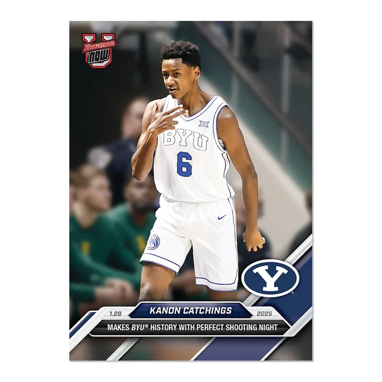 Kanon Catchings BYU - 2024-25 Bowman U NOW Basketball - Card 53