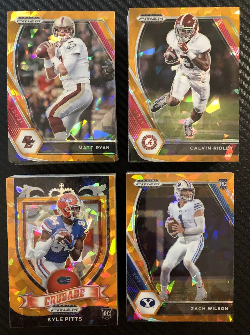 2021 Prizm Draft Picks Football Orange Ice Prizm Parallel Cards Singles You Pick