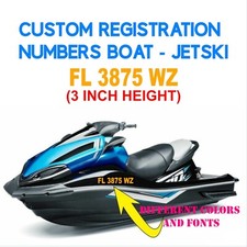 Boat Registration Letters Numbers Decals Set ...