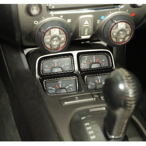 Cubierta de embellecedor de tablero delantero de cambio de marchas de fibra de carbono 4 piezas para Chevy Camaro 2010-15 - Imagen 8 de 12