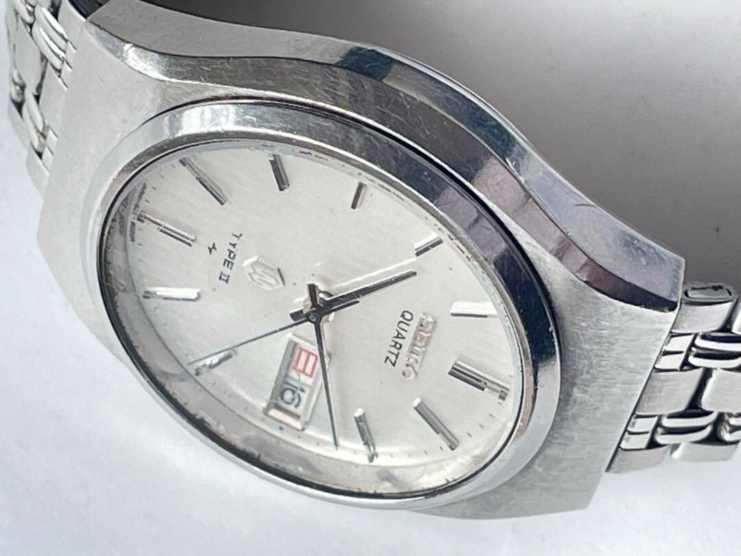 SEIKO TYPR2 4623-8010 Silver Stripe Dial Day Date KANJI Watch 36mm
