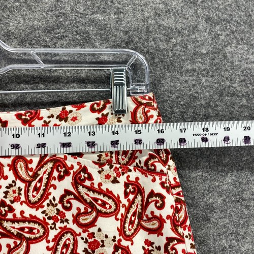 Lady Hagen Skirt Women 6 Red Beige Paisley A Line Build In Brief - Picture 4 of 8