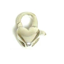 Sterling Silver Heart Lobster Clasp Jewelry Part