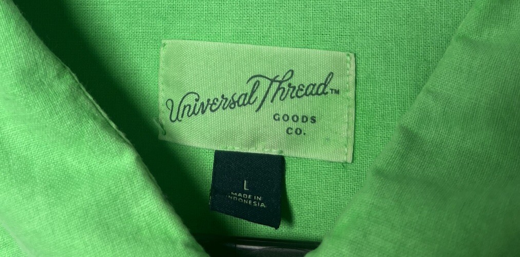 Target Universal Thread Button Down Crop Top Gree… - image 5