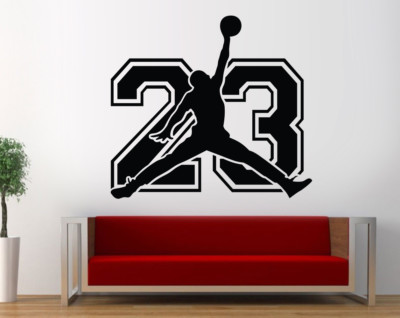 MICHAEL JORDAN 23 Decal WALL STICKER Art Home Decor Basketball Sports ST41